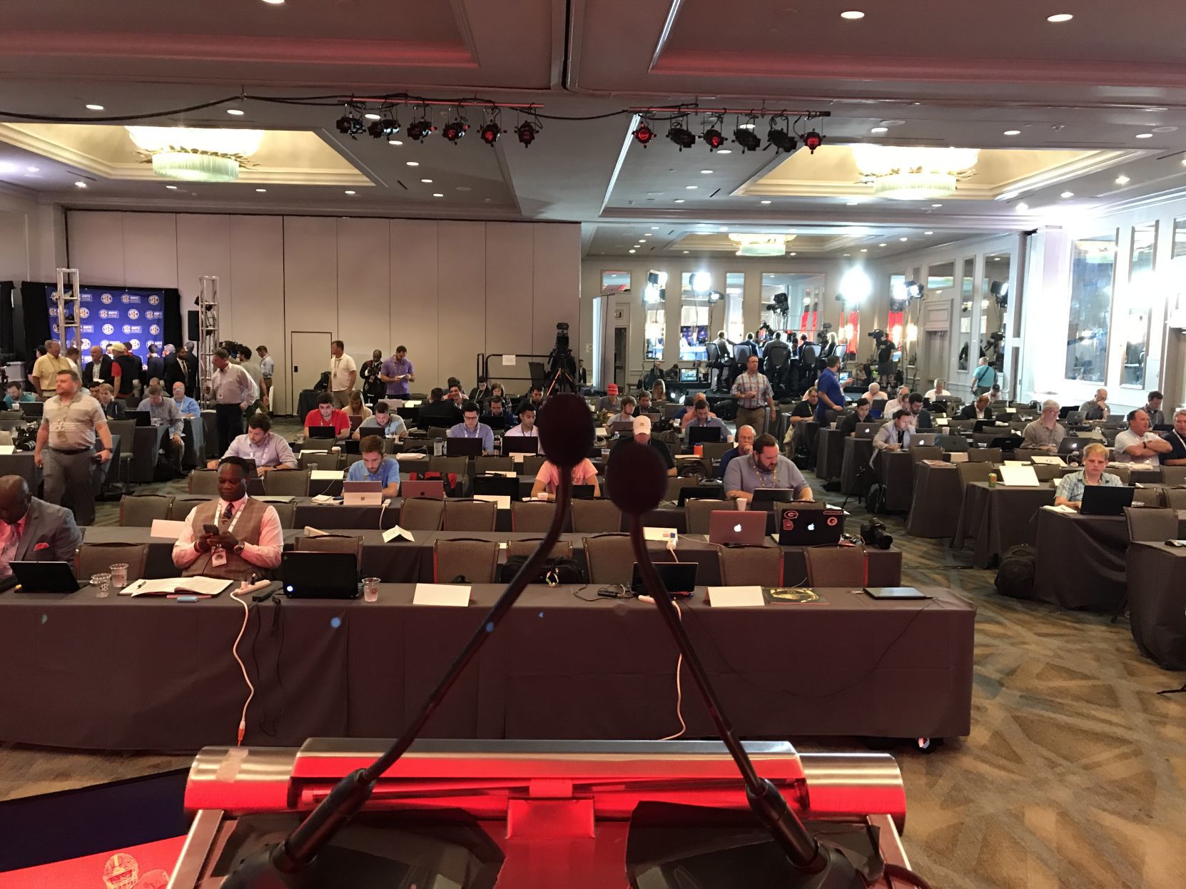 SEC Media Days 2019 - main stage mic